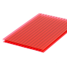 transparent red twinwall lexan plastic roofing polycarbonate sheet for greenhouse